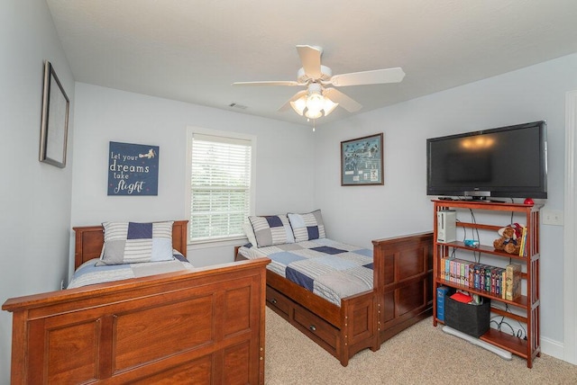 295 River Wind Dr, North Augusta, SC 29841 - bedroom with light colored carpet and ceiling fan