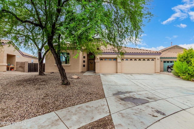 view of front of house featuring a garage