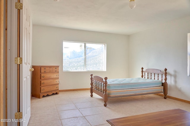 view of tiled bedroom