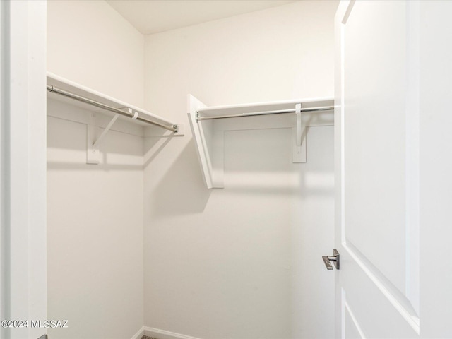 view of walk in closet