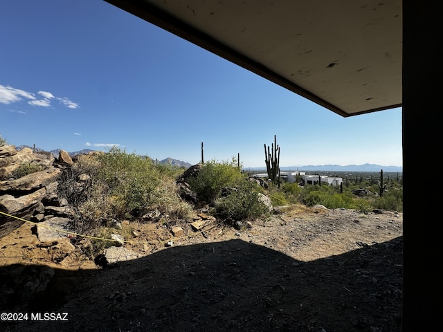 exterior space with a mountain view