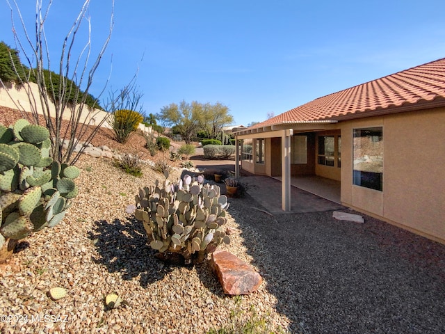 view of yard with a patio