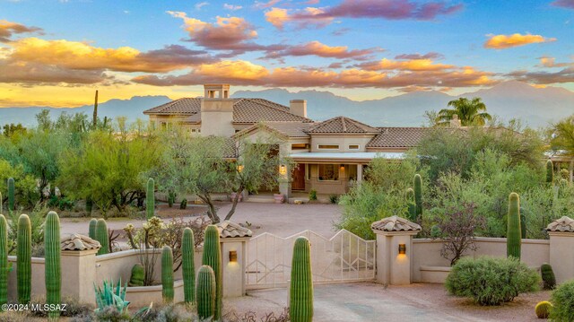 view of mediterranean / spanish home