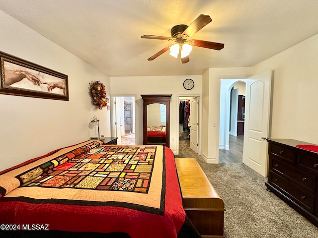 464 N 1st Ave, Thatcher, AZ 85552 - carpeted bedroom featuring ceiling fan, a spacious closet, and a closet