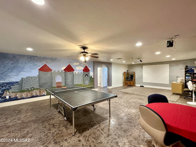 464 N 1st Ave, Thatcher, AZ 85552 - rec room featuring ceiling fan