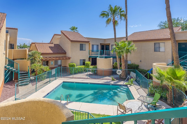 view of pool with a patio