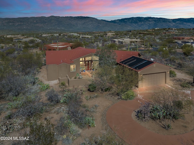8656 S Sun Bar Ranch Pl, Vail, AZ 85641 - aerial view of property and surrounding area with mountains