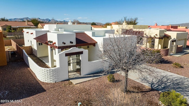 exterior space with a mountain view