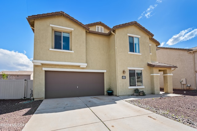 view of front of home featuring a garage