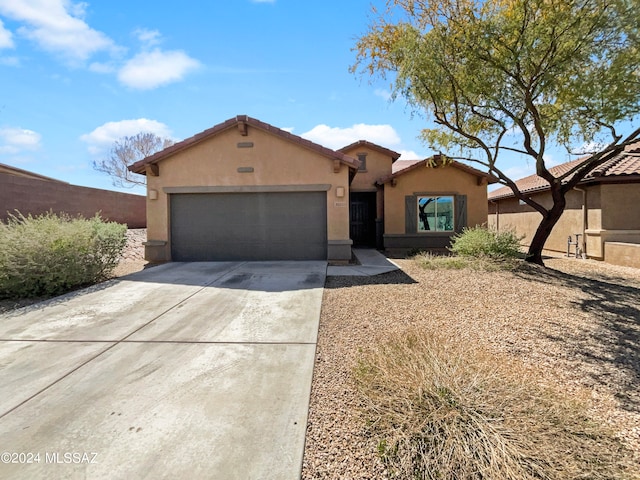 view of front of home featuring a garage