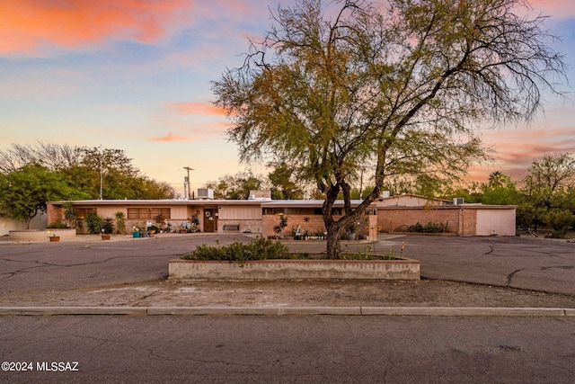 view of single story home