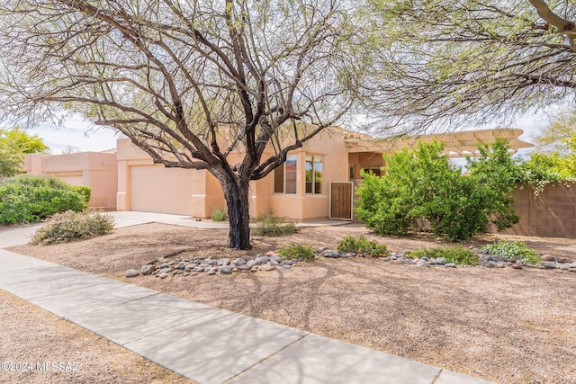 view of pueblo revival-style home