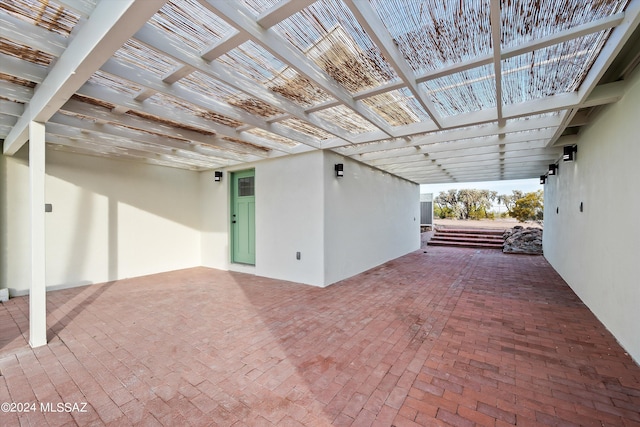 view of patio with a pergola