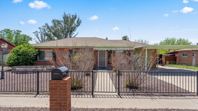 view of ranch-style home