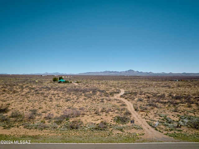 view of mountain feature featuring a rural view