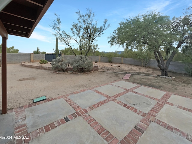 view of yard with a patio area