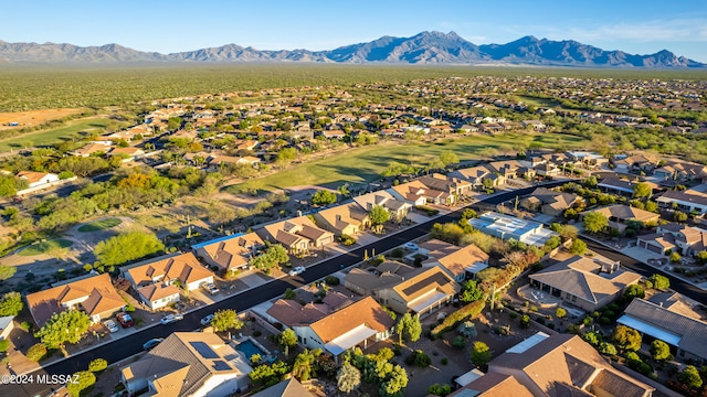 aerial view featuring a mountain view