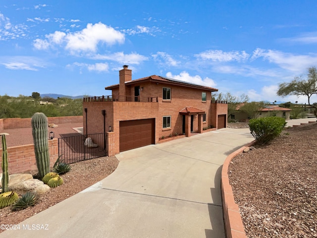 view of front of house featuring a garage