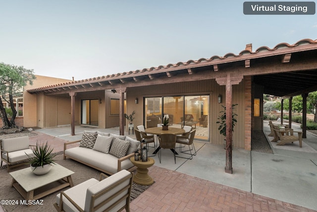 view of patio / terrace featuring outdoor lounge area