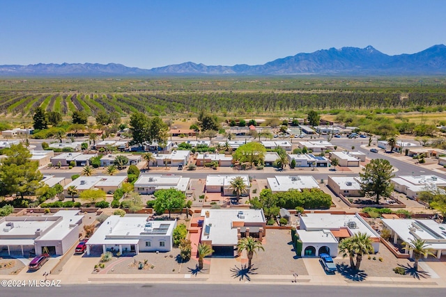 bird's eye view featuring a mountain view