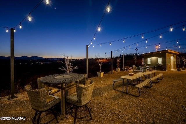 exterior space with outdoor dining area