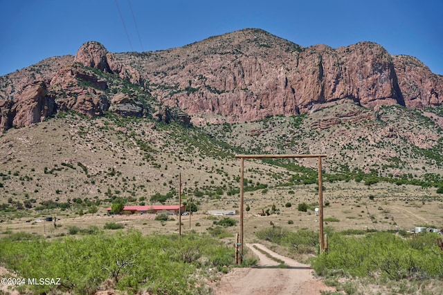 mountain view with a rural view