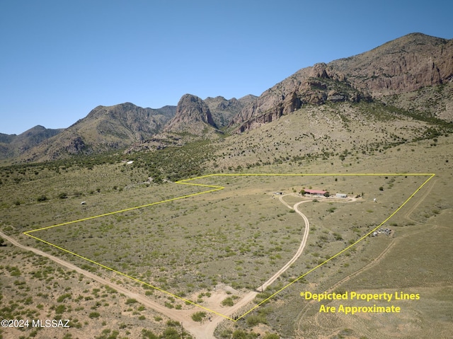 mountain view with a rural view