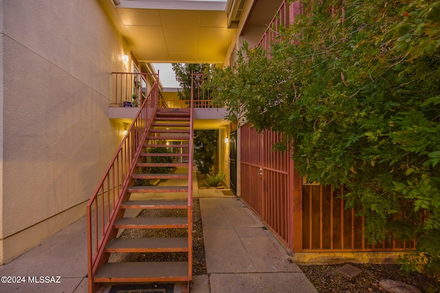 view of stairs