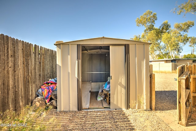 view of outdoor structure