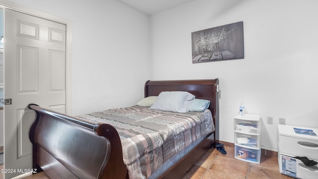 view of tiled bedroom