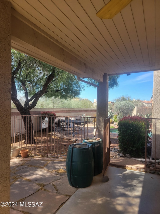 view of patio with outdoor dining space