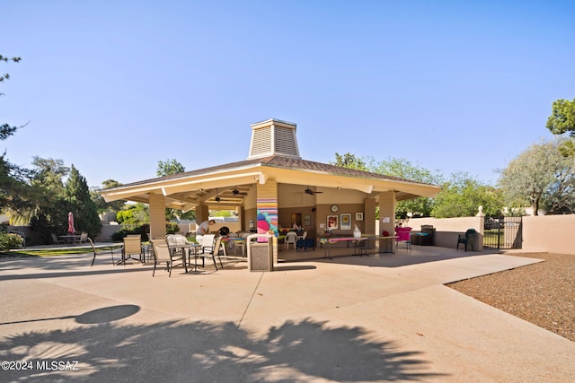 view of community featuring a patio area