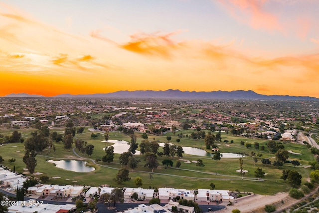 property view of mountains featuring a water view