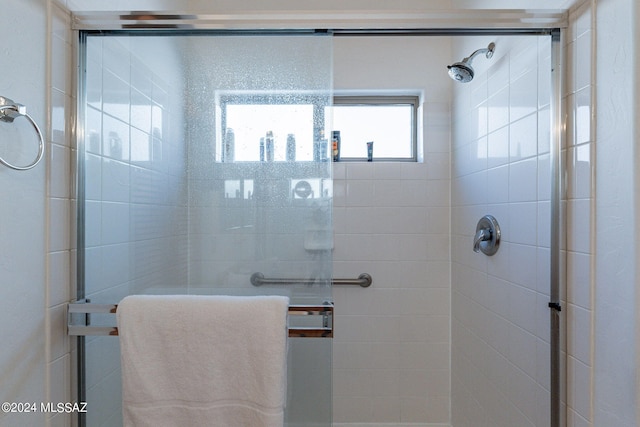 bathroom with walk in shower