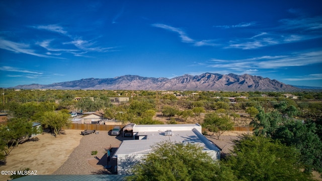 aerial view featuring a mountain view