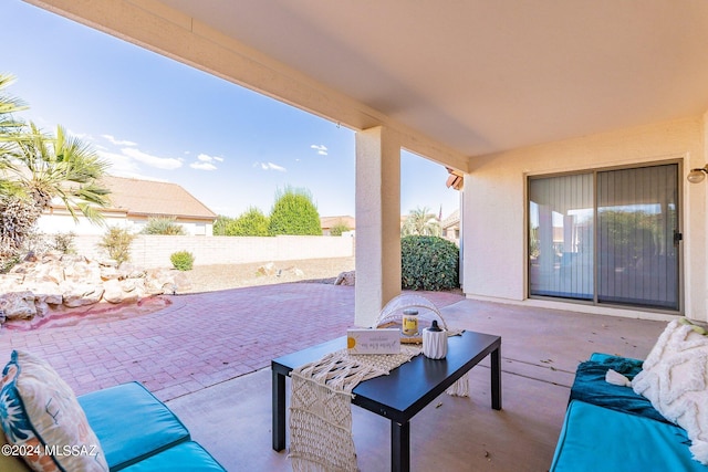 view of patio / terrace with a fenced backyard