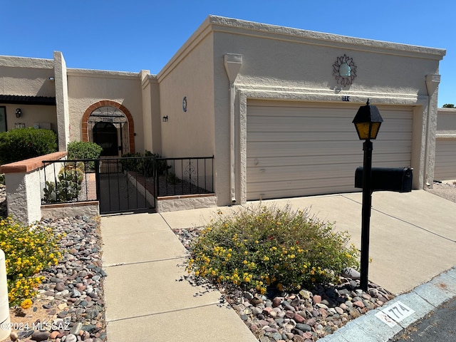 view of property exterior featuring a garage