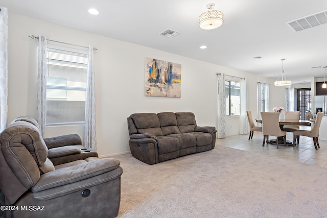 view of carpeted living room