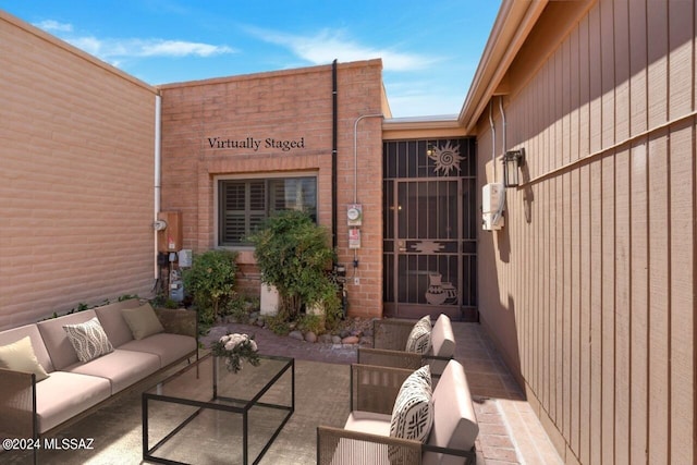 view of patio / terrace featuring an outdoor hangout area