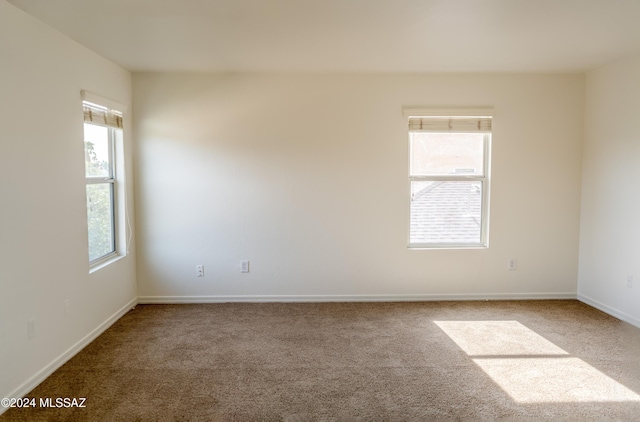 spare room featuring carpet