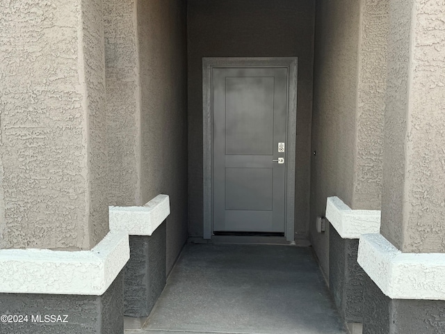 view of doorway to property