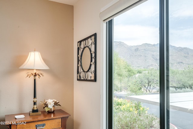 interior details with a mountain view