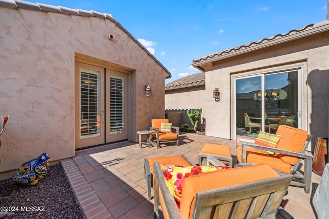 view of patio / terrace featuring an outdoor hangout area