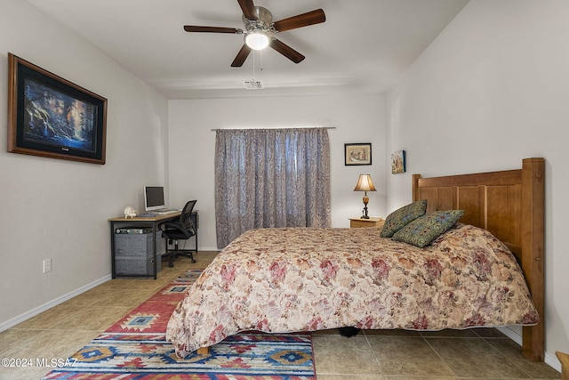 bedroom with ceiling fan