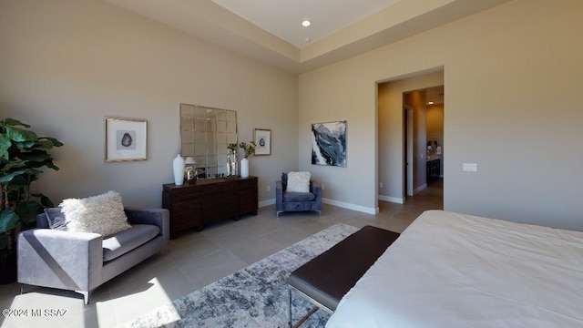 view of tiled bedroom