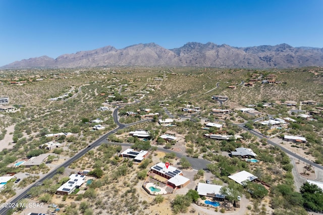 bird's eye view featuring a mountain view