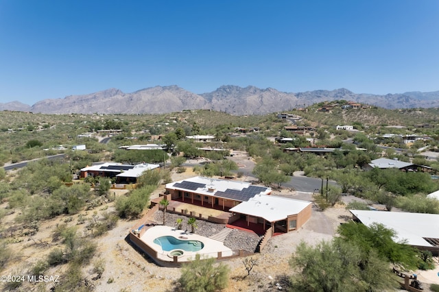 aerial view featuring a mountain view