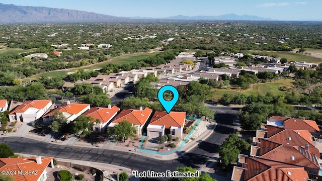 aerial view featuring a mountain view