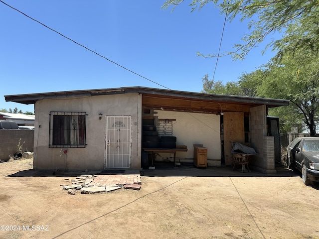 view of back of property