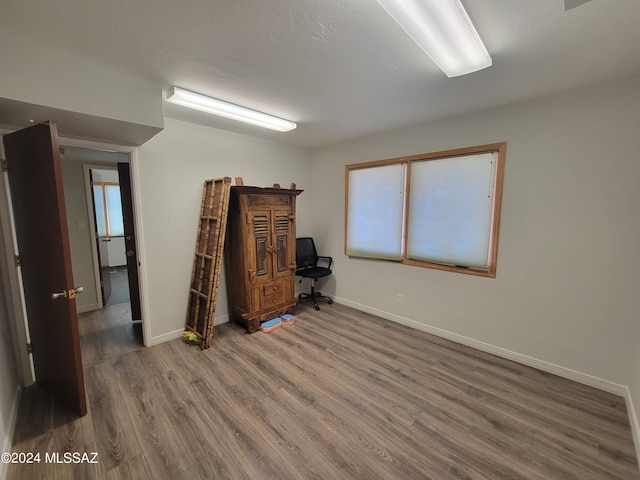 interior space featuring wood-type flooring